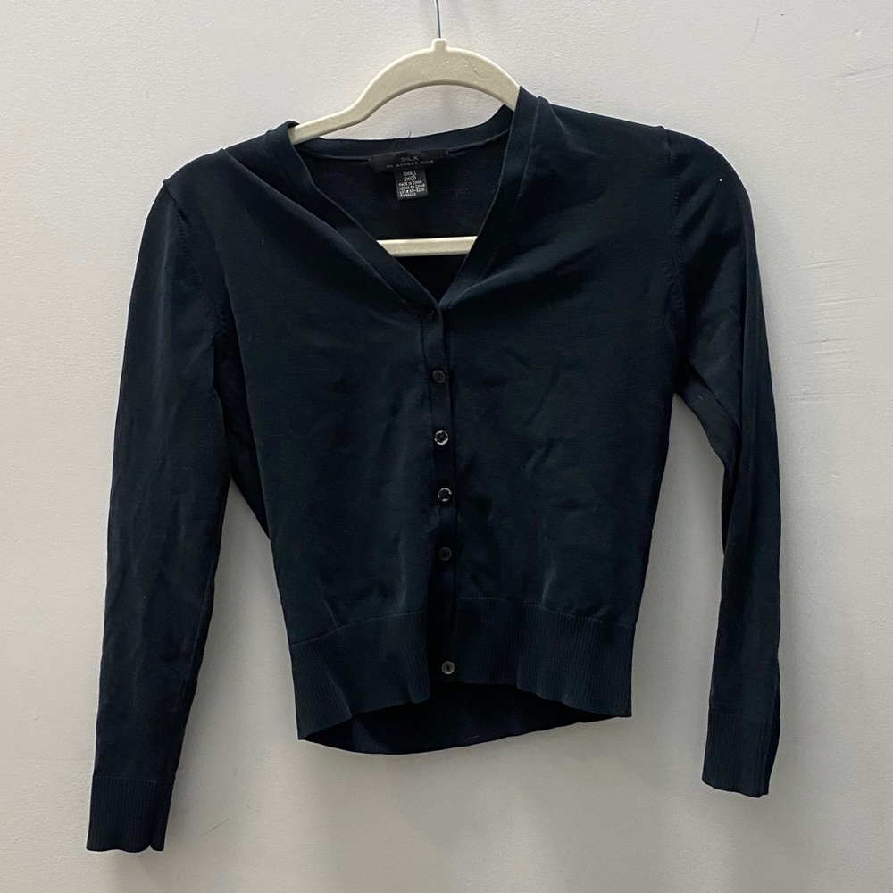 Silx by August Silk Black Cardigan